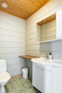 a bathroom with a sink and a toilet at Apartment A 3 Talja, Private Sauna By Lapland Host in Rovaniemi +58 photos