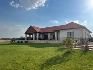 a house with a green lawn in front of it at HorizOND Vendégház in Szerencs