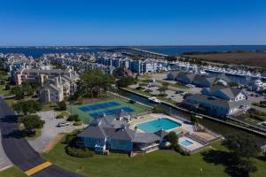 an aerial view of a resort with houses and a pool at BCBPV1411 Ballast Point in Manteo