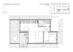 Plànol de 405 Gemütliches Tiny House am Deich