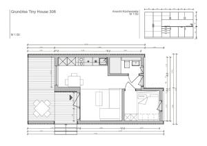 ein Grundriss eines Hauses in der Unterkunft 308-Tiny House Inn in Bleckede