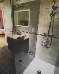 Ванна кімната в Chambres d'Hôtes Domaine du Hameau Baylesse