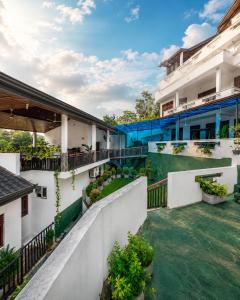 a view of the balcony of a building at Ark Cabin Villa in Kandy