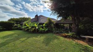 a house with a tree and a grass yard at Midvaal Guesthouse in Meyerton
