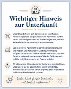 a flyer for a wellness clinic with a picture of a house at 23 Kleines Einzimmer-Apartment in Bad Wildbad