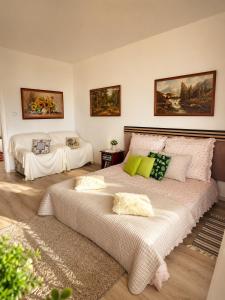 a bedroom with two beds in a room at Agroturystyka Kobylnica nad Wisłą in Kobylnica
