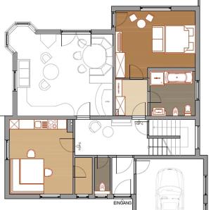 Planimetria di Appartement Zweikofelblick