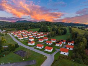 an aerial view of a village with houses at Landal Arber in Zwiesel