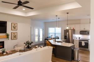 an open kitchen and living room in a apartment at Pensacola Florida in Pensacola