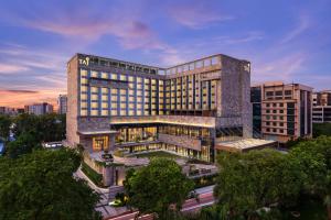 a rendering of a large building in a city at Taj Palace, Lucknow in Lucknow