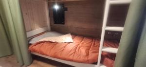 a room with a bed in a room with a ladder at Inner Holiday Dolomites in Dimaro
