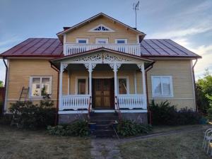 a house with a red roof at Ankis i Virserum in Virserum