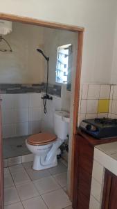 a bathroom with a toilet and a sink at Tsanta lodge in Talata-maty +28 photos