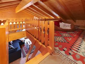 a room with a bunk bed in a house at Chalet Lara by Interhome in Nendaz +42 photos