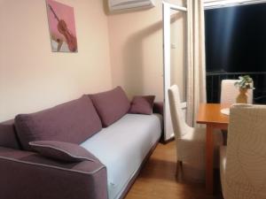 a living room with a couch and a table at Apartments Roncevic #JOKO# in Gradac