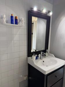 a bathroom with a sink and a mirror at Paris-Alfortville in Alfortville