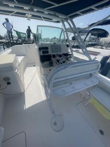 a view of the cockpit of a boat at 4 Island Boat Tour in Nassau