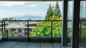 a view from the window of a building at Carey Centre on UBC campus in Vancouver