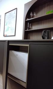 a kitchen with a dishwasher under a counter at #RYNEK stare miasto MKVADRAT in Lublin