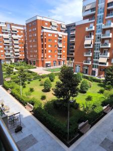 an aerial view of a park in a city at Astir Apartments in Tirana