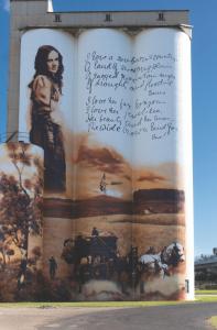 a mural of a woman on the side of a building at The Gunnedah Hotel in Gunnedah