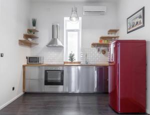 Kuchyň nebo kuchyňský kout v ubytování Star Apartment Zagreb