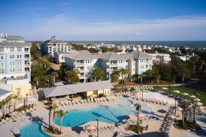 an aerial view of a resort with two swimming pools at Wild Dunes Resort - Sweetgrass Inn and Boardwalk Inn in Isle of Palms