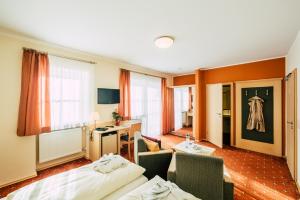 TV a/nebo společenská místnost v ubytování Wellness- und Wohlfühlhotel Waldeck