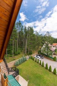 an overhead view of a yard with a house at Brvnara Mont 3 in Zlatibor