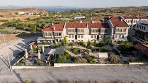 an aerial view of a house at La Luz Bozcaada in Bozcaada