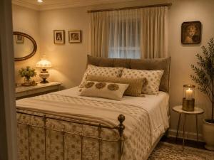 a bedroom with a bed and a window at Gilded Age Luxury Surrounded by Nature in Norwalk