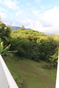 a view from the balcony of a house at Chez Marie Line in Saint-Joseph