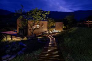 a visualization of a garden at night at Gradmina Glamping Retreat in Prevala
