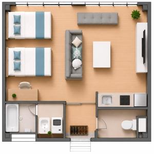 a rendering of a small house at フサキリゾート Ishigaki 201 in Ishigaki Island