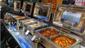 a buffet line with many trays of food at THE STAR HOTEL - PHU MY HUNG, HO CHI MINH - Korean Buffet Breakfast in Ho Chi Minh City +58 photos