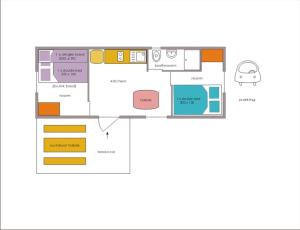 a floor plan of a house at Tiny house TIA in Nova Gorica