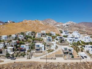 an aerial view of a village with white houses at Serifos View in Serifos Chora