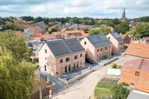 an aerial view of a town with buildings at Klein Lauw 39 in Tongeren