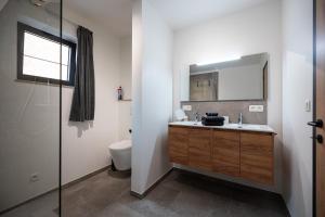 a bathroom with a sink and a toilet at Horse Valley in Tongeren +46 photos