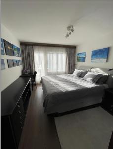 a bedroom with a large bed and a window at Casa Giardinetto in Brusino Arsizio +49 photos