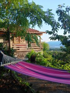 a hammock in front of a gazebo at The Artist's House in Psárion
