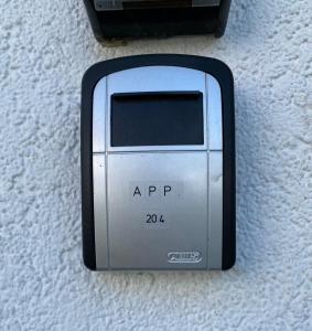 an appliance is sitting on a wall at Fe-Wo Berg und See in Hauzenberg