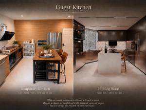 a collage of a kitchen and a dining room at Breezery Retreat - 8 Min to Airport - Indoor Pool Sauna Wellness Billiards Sports Court in Richmond