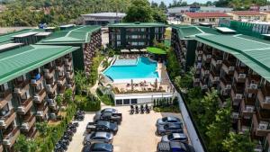 an aerial view of a building with a pool at Wing 4203 - Modern Resort Studio Koh Samui in Bophut