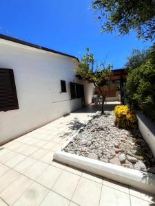 a building with a tree on the side of it at Quirino Residence in Gaeta