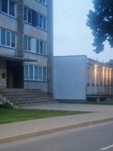 a building with lights on the side of it at Moon Love in Pakopi