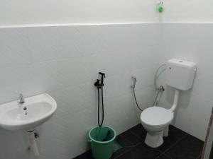 a bathroom with a toilet and a sink at Kenari homestay in Gopeng