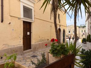 a building with flowers and plants on a street at Ai Foggiali in Matera