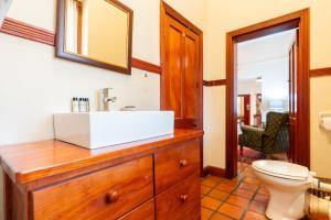 a bathroom with a sink and a toilet at Elizabeth's Cottage in Montagu