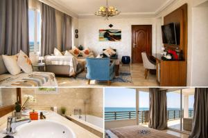 a hotel room with a view of the ocean at Hotel Buenavista Dakhla in Dakhla